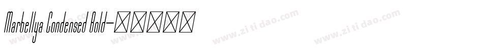 Marbellya Condensed Bold字体转换